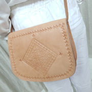 A Little Morocco Leather Bag Fez Beige Closeup