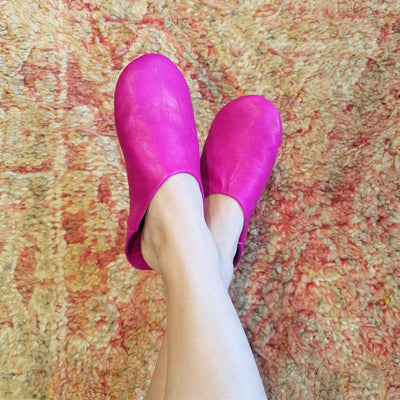 A Little Morocco, Babouche Slippers, Fuscia, Styled