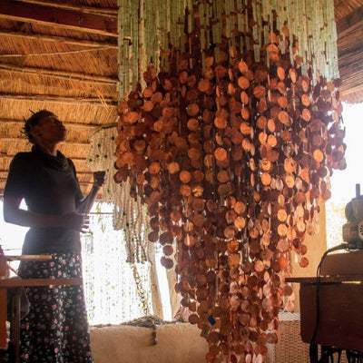 ALM News | Malawi Tumbled Glass Chandeliers