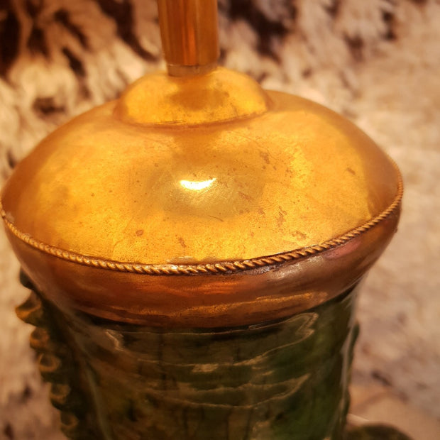 A Little Morocco, Tamegroute Table Lamp Green, Brass Fitting