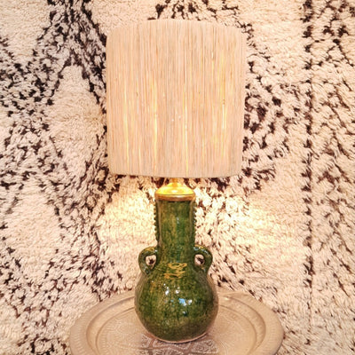 A Little Morocco, Tamegroute Table Lamp Green, Front