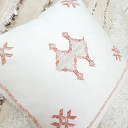 A Little Morocco, Cactus Silk Cushion, White Chocolate, 50x50