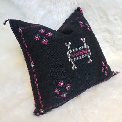 A Little Morocco Cactus Cushion Ebony Cherry Front 