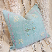 A Little Morocco, Cactus Silk Cushion, 50x50 Green Grace Front