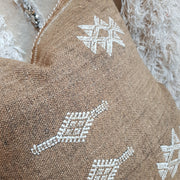 A Little Morocco, Cactus Silk Cushion, 50x50 Iced Mocha Closeup