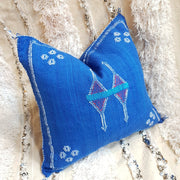 A Little Morocco, Cactus Silk Cushion, 50x50 Cobalt Front