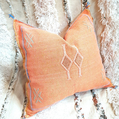 A Little Morocco, Cactus Silk Cushion, 50x50 Mandarin Manic Front