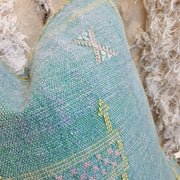 A Little Morocco, Cactus Silk Cushion, 50x50 Mint Tea Clsoeup