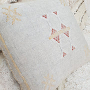 A Little Morocco, Cactus Silk Cushion, Vintage Wash 50x50 Pale Grey