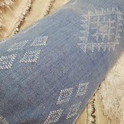 A Little Morocco Cactus Silk King Pillow Chefchaouen Blue Detail