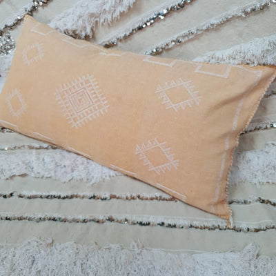 A Little Morocco Cactus Silk King Pillow Lemon Sorbet Angle