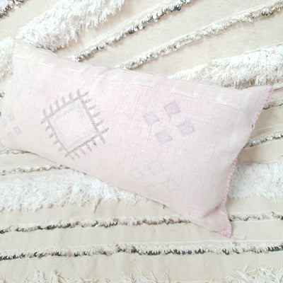 A Little Morocco Cactus Silk King Pillow Vintage Rose Angle