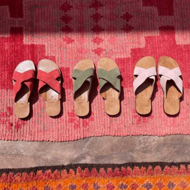 A Little Morocco, Moroccan Suede Sandals Lineup