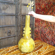 A Little Morocco, Ochre Tamegroute Tall Necked Vase, Style C