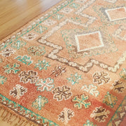 A Little Morocco, Vintage Moroccan Rug, Chima, Large Earthy Toned Rug, Closeup