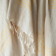 A Little Morocco, Turkish Towel, Lemon Linen Crush Closeup