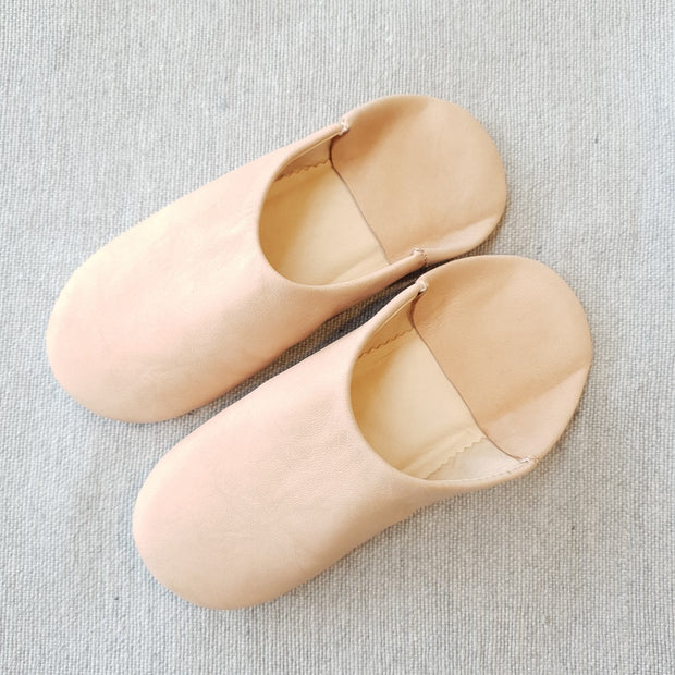 A Little Morocco, Babouche Slippers, Beige, Front