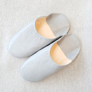 A Little Morocco, Babouche Slippers, Grey, Front