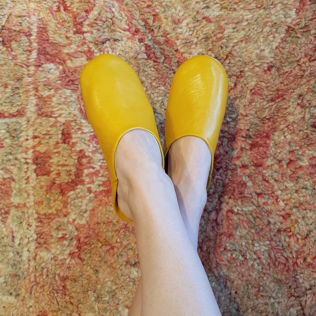 A Little Morocco, Babouche Slippers, Mustard, Styled