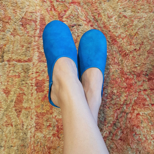 A LIttle Morocco, Babouche Slippers Teal, styled