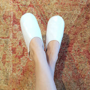 A Little Morocco, Babouche Slippers, White, Styled