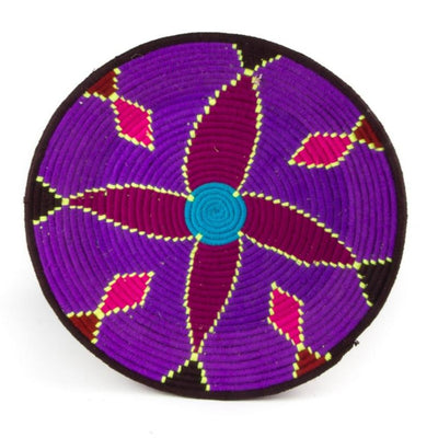 Berber Platter - Purple Flower 44cm | A Little Morocco