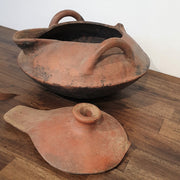 A Little Morocc, Berber Pottery Lidded Clay Pot