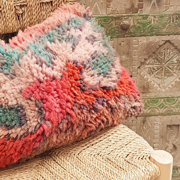 A Little Morocco, Moroccan Boujaad Cushion, Habibi J Angled