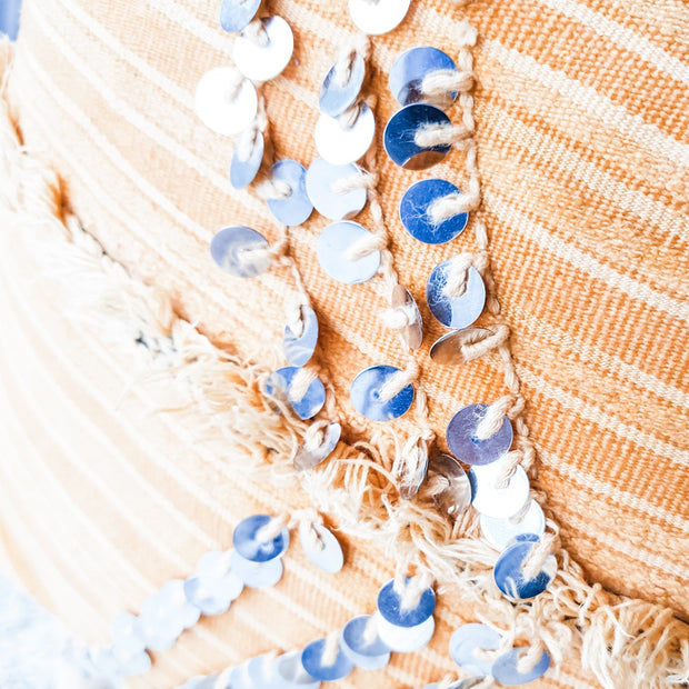 A Little Morocco, Handira Cushion Ginger Bolster Detail