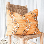 A Little Morocco, Handira Cushion Ginger Bolster Front