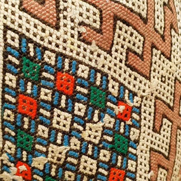 A Little Morocco, Moroccan Kilim Cushion, Funky Fatima Detail
