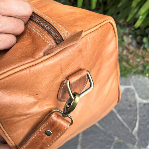 A Little Morocco, Moroccan Leather Bag, Hassan Weekender Hardware