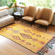 A Little Morocco, Vintage Moroccan Rug, Tumeric Teaser Side View
