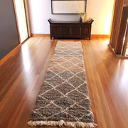 A Little Morocco, Vintage Moroccan Runner Rug, Grey Mist Styled