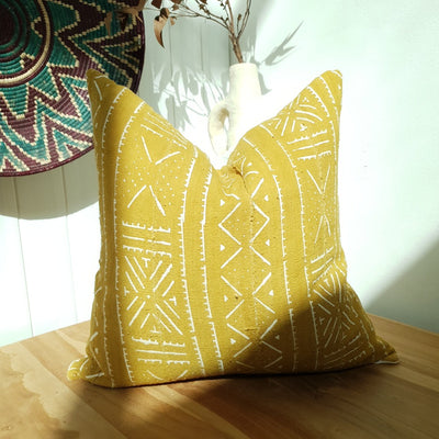 A LIttle Morocco, Mudcloth Cushion Euro Size Front