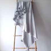 A Little Morocco, pompom blanket grey, front