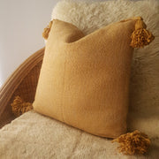 A Little Morocco, Pompom Cushion Ochre Colour