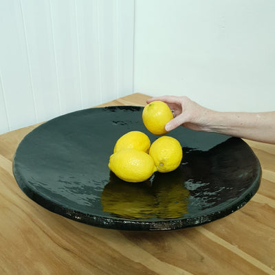 A Little Morocco, Tamegroute Extra Large Platter Black,  Scale View