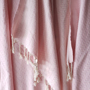 A Little Morocco, Turkish Towel, Pink Chevron Closeup