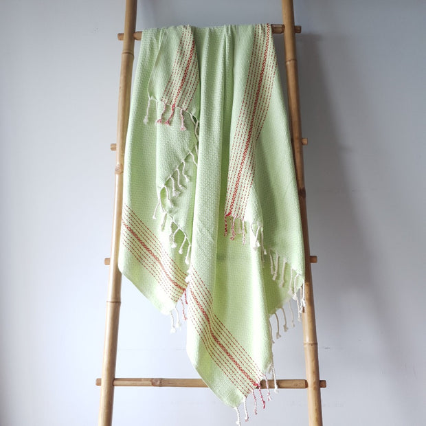 A Little Morocco, Turkish Towel, Lime Passion Closeup
