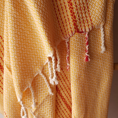 A Little Morocco, Turkish Hammam Towel - Golden Passion, Detail