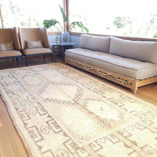 A Little Morocco, Vintage Moroccan Rug, Almond Kisses Styled View