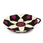 Berber Platter - Black Purple n' White 45cm-Berber Basket-A Little Morocco