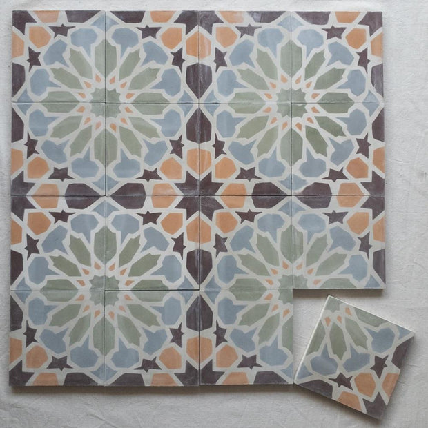 A Little Morocco, Tiles Peach Bloom Tessellations Flatlay