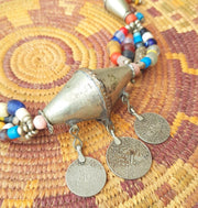 A Little Morocco Moroccan 3 Coins Pendant Necklace Detailed